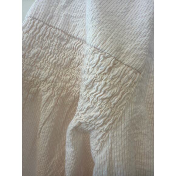 Anthropologie Ruffled V-Neck Blouse Womens Small Pale Pink White Prairie Cottage - Picture 10 of 10